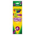 Crayola Color Pencil, Assorted, PK8 684008